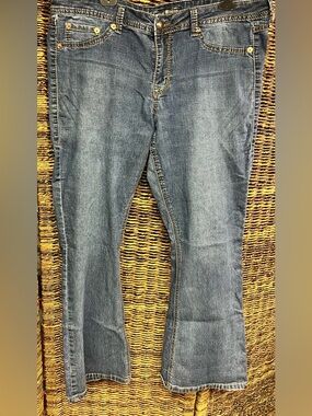 Source of Wisdom- Women’s, Blue Slim-Boot Jeans